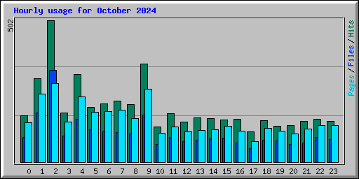 Hourly usage for October 2024